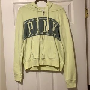 Victoria’s Secret PINK neon yellow hoodie sz M
